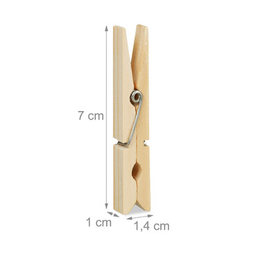 Relaxdays Wooden Clothes Pins - 100 Pack