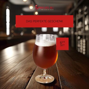Набір келихів для пива Spiegelau Beer Classics, 475 мл, 6 шт., кришталеве скло, б'яртюльпани, для пива, підходять для посудомийної машини
