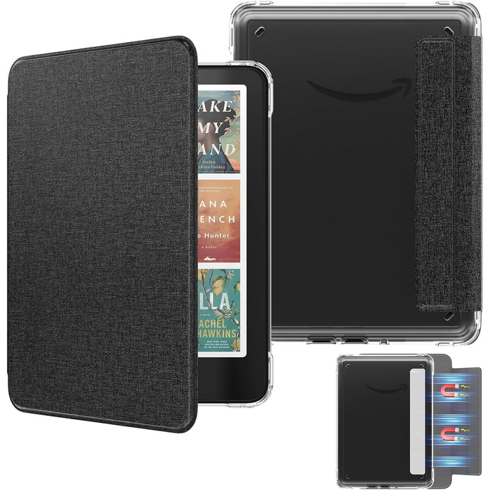 Чохол для Kindle Paperwhite 12 (2024) та Kindle Colorsoft (2024/2025) MoKo, Denim, Чорний, Магнітний, з авто-вимкненням
