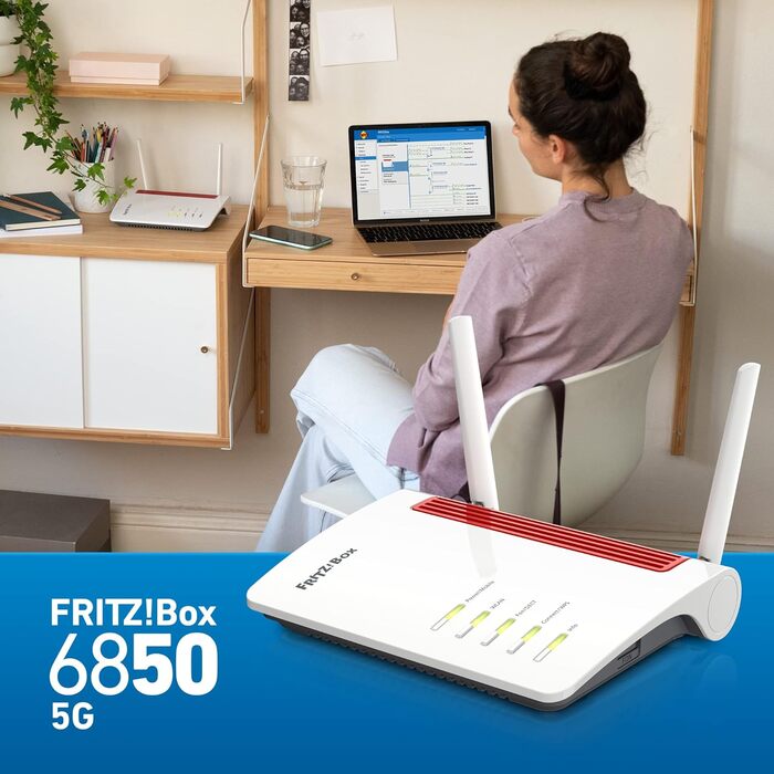 Роутер FRITZ!Box 6850 5G International: 5G, Wi-Fi 6, Gigabit LAN, DECT, USB 3.0