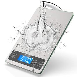 Кухонні ваги NBPOWER Digital 10 кг, електронні ваги з нержавіючої сталі, точність 1 г, сірий/сріблястий колір
