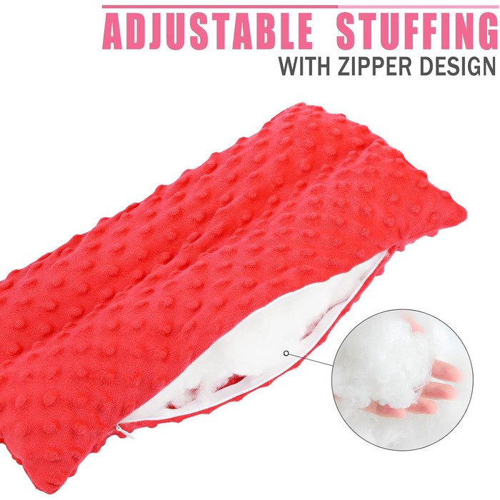 Hysterectomy Lap Belt Pillow, Hysterectomy Recovery, a Must-Have After Surgery, Ice/Heat Pack Abdominal Pillow for Tummy Tuck, C-Section Recovery, Gifts, Minky Dot Red