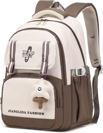 Дитячий рюкзак IvyH для дівчаток - стильний шкільний рюкзак, водонепроникний, великий, для 3-6 класів, фіолетовий (8536# Braun)