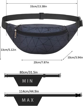 Жіноча поясна сумка-бананка: водонепроникна, з PU-шкіри, для спорту, відпочинку та повсякденного використання (темно-синій)