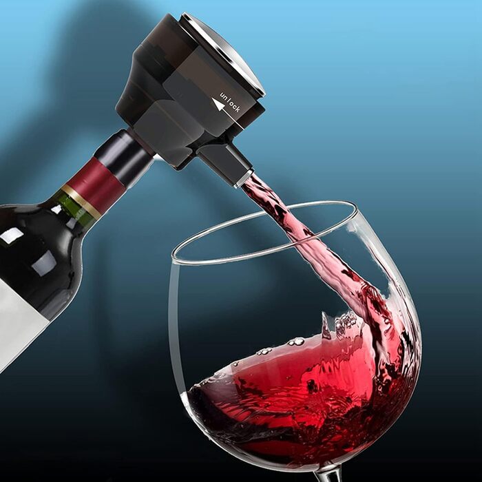 Electric Wine Decanter, 2 in 1 Wine Sober Beer Bubbles Dispenser Intelligent Pourer Automatic Aerator for 330ml Cans/Bottles