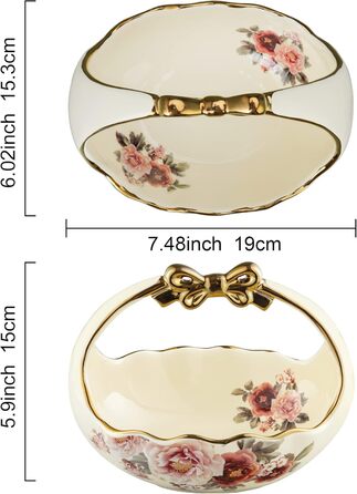 Етажерка Fanquare з 2 ярусами, золота, з кераміки та порцеляни. Підставка для тортів, фруктів та капкейків. Сервірувальна підставка, золота