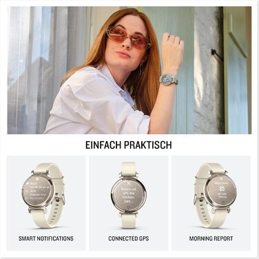 Розумний годинник Garmin Lily 2 [відновлений] - стильний аксесуар з преміум-люнеткою, 2.54 см сенсорний дисплей, до 5 днів роботи від акумулятора, відстеження здоров'я та фітнесу для жінок, сповіщення зі смартфона [відновлений]