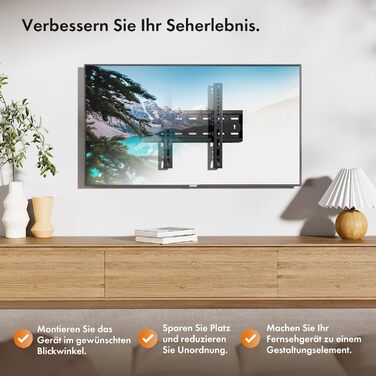 Кріплення для телевізора VonHaus для екранів 15-42 дюймів, ультратонке, з рівнем, до 40 кг, VESA 300x200