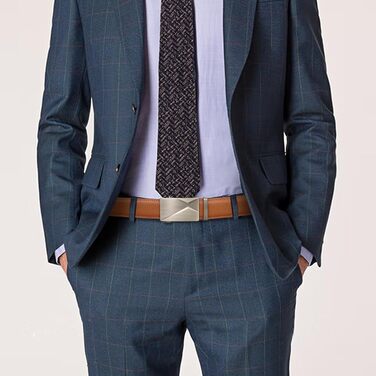 Чоловічий шкіряний ремінь SENDEFN з автоматичною застібкою-разом, ширина 35 мм, регульований розмір (115 см/32''-38'', 125 см/36''-42''), колір 'Laserwinkel-braun'