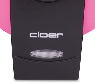 Вафельниця Cloer 1620 для класичних вафель у формі серця, 930 Вт, розмір вафелі 15,5 см, регульований ступінь прожарювання, рожевий, одинарна