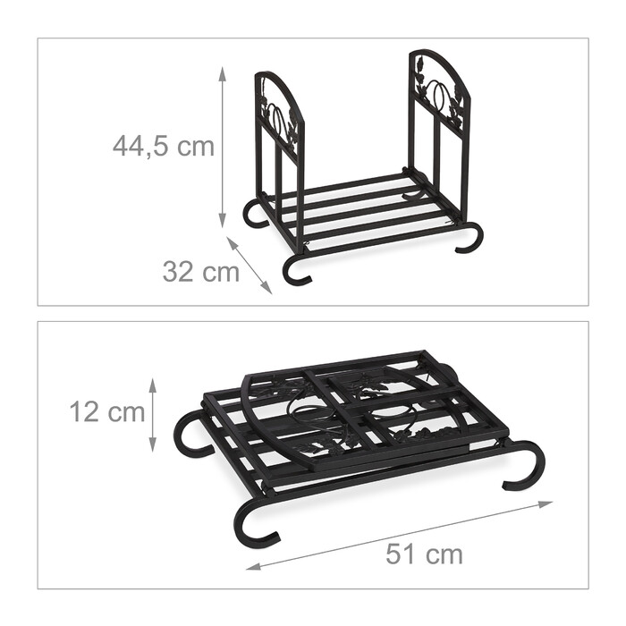 Relaxdays Foldable Firewood Rack