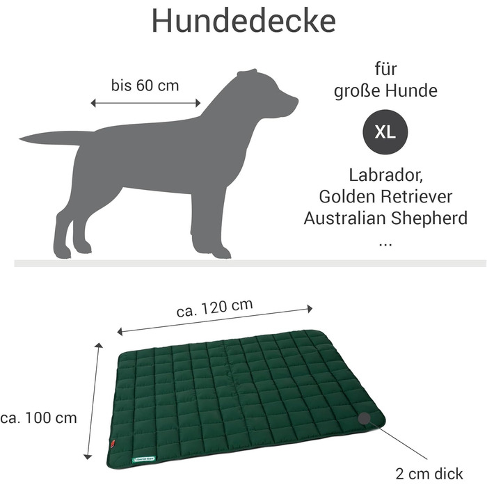 М'яка та якісна лежанка для собак Doctor Bark, розмір L (100x80 см) та XL (120x100 см), для великих собак, міцна, для дому та вулиці, можна прати до 95°C