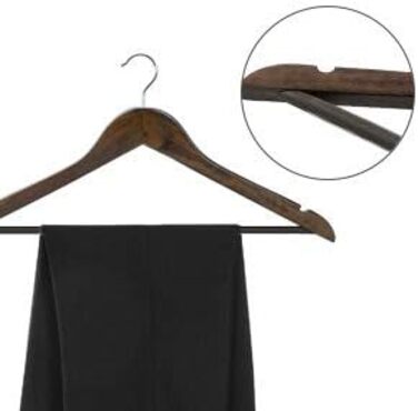 Вішалка для одягу Evolluxi Lotus з масивного дерева, для сорочок та жакетів, обертовий гачок, (Retro), горіх, 10 шт.