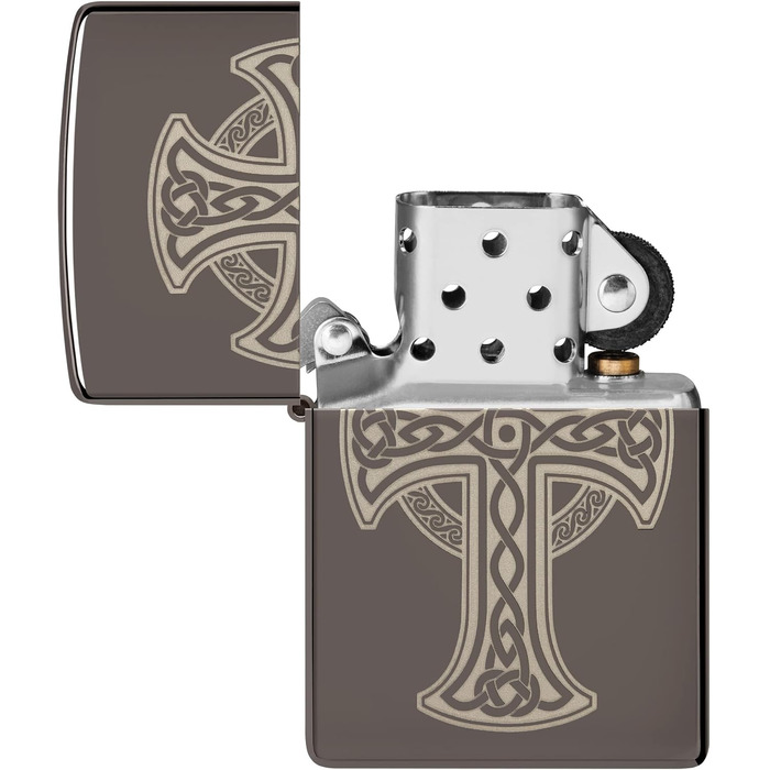 Запальничка Zippo з лазерним гравіюванням, кельтський хрест, чорна