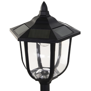 Сонячне освітлення для саду Outsunny – LED ліхтар для саду та тераси, 30/60 люмен, пластик, чорний, Ø26,5 x H177 см. Ідеально підходить для саду та тераси.