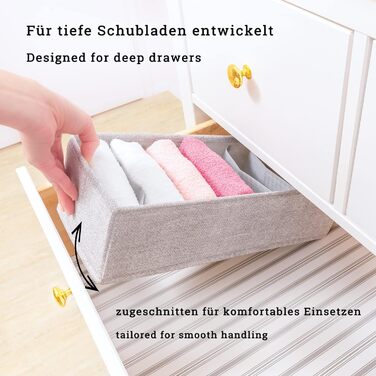 SIMPLE JOY® HEMNES Double Organizer for IKEA HEMNES Double Dresser; THE ORIGINAL; custom fit; Sturdy base; Drawer organization system for baby supplies, baby clothes, socks; 8-piece set