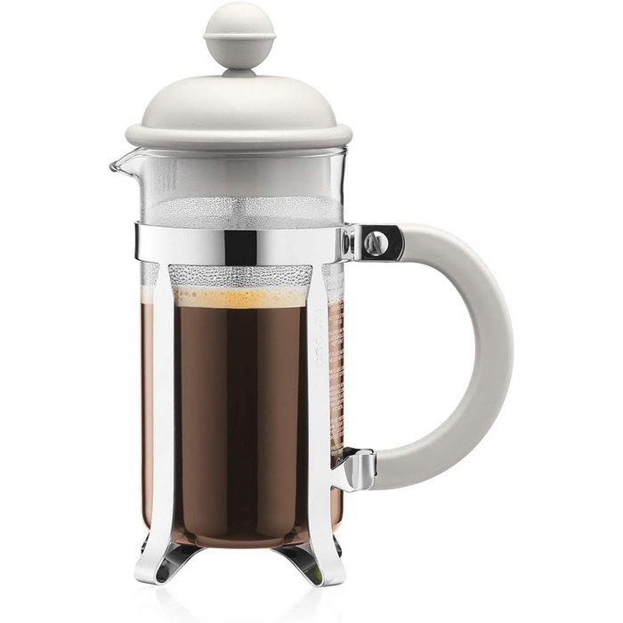 Bodum 1913-913 CAFFETTIERA Coffee Maker (French Press System, Permanent Stainless Steel Filter, 0.35 liters) cream-colored, Creme 3 Cup Cream