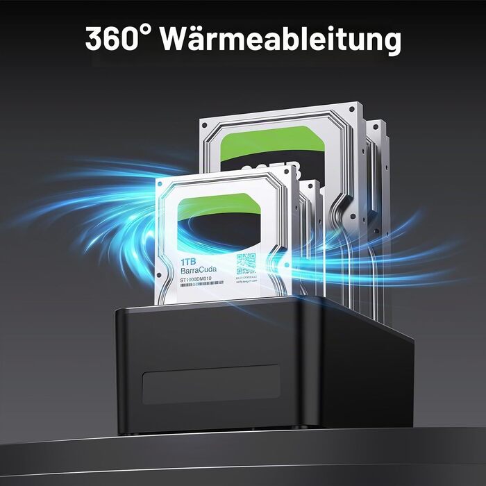 Док-станція для жорстких дисків CENMATE на 3 слоти для SATA HDD/SSD 2.5