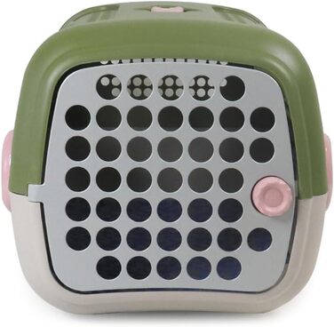 Транспортна переноска для собак та котів United Pets A.U.T.O. Design, Made in Italy, рожево-сіра, з гігієнічним килимком, 51x37x33 см