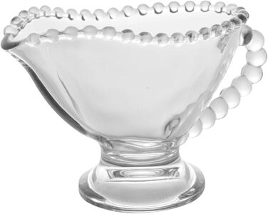 WOLFF Pearl-Crystal Sauce Boat with Handle, Sauce Bowl for Sauces, Harvest Festival Sauce Dish