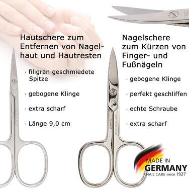 Набір манікюру DREI SCHWERTER 'Vittoria' 7 предметів | Німецька якість, етикет з штучної шкіри бордового кольору | Манікюрний набір з ножицями, щипцями, пилочкою, ножем для кутикули та іншим