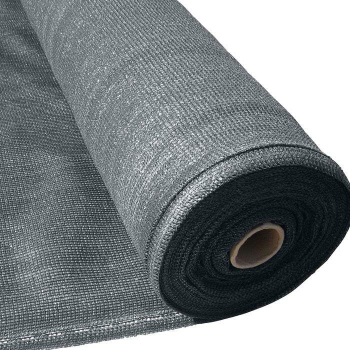 Сітка затінююча Masgard 150 г/м² 2x10 м антрацит для захисту від сонця, вітру та сторонніх поглядів, щільність 90%