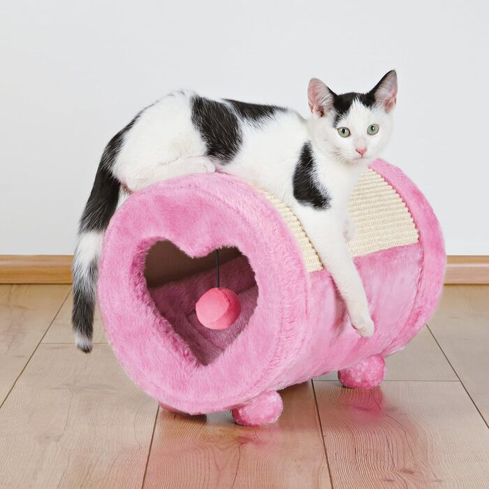 Будиночок для котів Trixie Lukas з кігтеточкою, 35x33x65 см, сірий