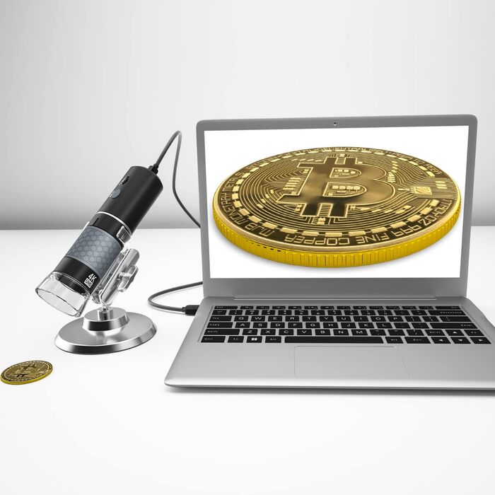 Цифровий мікроскоп Bysameyee 4K з бездротовим підключенням, 40x-1000x збільшення, USB ендоскоп для інспекції, сумісний з iPhone, iPad, Android, Windows, Mac, PC