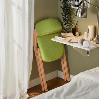 SoBuy FST92-GR Folding Chair Kitchen Chair with Padded Seat and Backrest Green WxHxD approx.: 47x77x60cm 1 Chair Green