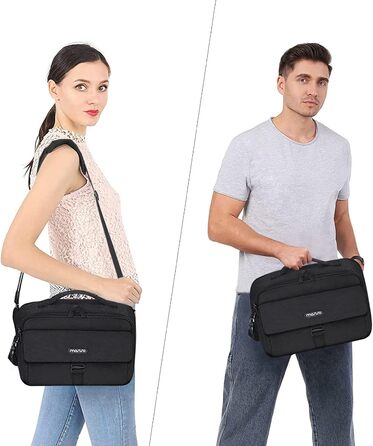 Сумка на плічо MOSISO для камери: DSLR, SLR, беззеркальна, з підкладкою та захистом від дощу. Сумісна з Canon, Nikon, Sony. Чорний колір.