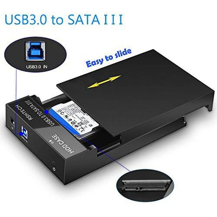 Зовнішній корпус для HDD/SSD RSHTECH USB 3.0 SATA 3.5''/2.5'' до 24 ТБ, RSH-319