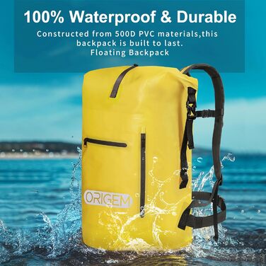 Водонепроникний рюкзак Origem Rolltop 35/55/85 л з відсіком для ноутбука, сухий мішок для каякінгу, риболовлі, рафтингу, дайвінгу та щоденного використання