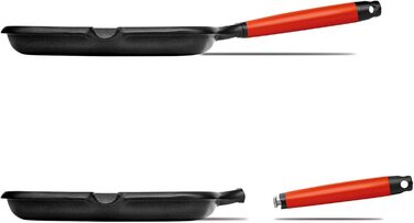 Сковорода гриль Castey 27 см з алюмінію, для індукції та духовки