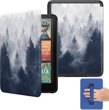 Чохол MoKo для Kindle Paperwhite (12-те покоління, 2024) та Kindle Colorsoft Signature Edition (2024), з регульованою підставкою та функцією авто-ввімкнення/вимкнення, Agave Grün (сірий ліс)