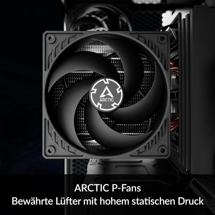 ARCTIC Freezer 36 - Кулер для CPU з Push-Pull для Intel та AMD, Single-Tower, Два оптимізовані 120 мм вентилятори, гідродинамічне підшипник, 200–1800 rpm, 4 Heatpipes, з термопастою MX-6