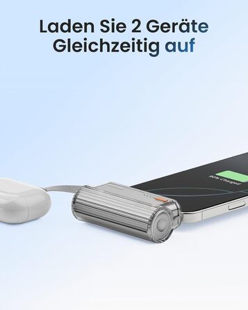 Power Bank SHARGE Flow Mini 2 22.5W: Компактний павербанк з інтегрованим кабелем для iPhone та Galaxy