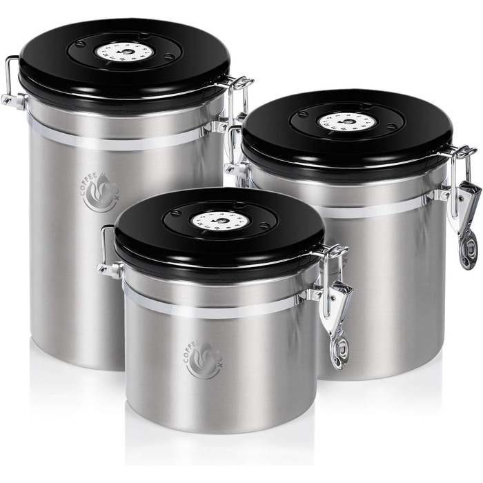 Вакуумна ємність для кави та чаю, 1900 мл - вакуумна тара з герметичним кришкою для зберігання продуктів