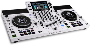 DENON DJ SC LIVE 4 - DJ контролер з розділенням на стеми, Wi-Fi, вбудовані колонки, сумісний з Serato DJ та Virtual DJ