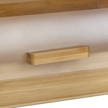 Relaxdays Bamboo Roll Bread Box Large