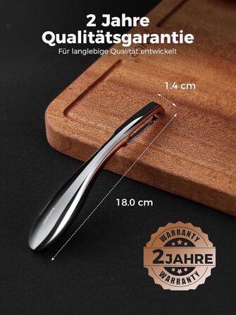 Овочечистка нержавіюча сталь Sparschäler (18/10) з лезом 420, професійна, для фруктів та овочів, довговічна, можна мити в посудомийній машині, гарантія 2 роки