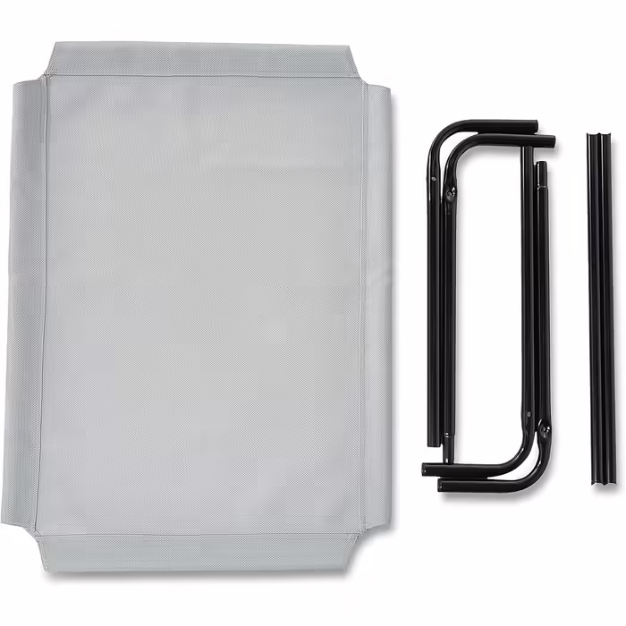 Підняте охолоджуюче ліжко для собак Amazon Basics, сіре, 130x80x19 см (M)