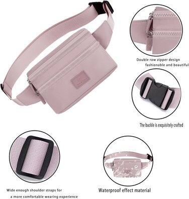 Поясна сумка на пояс для жінок та чоловіків, спортивна, водовідштовхувальна, для бігу (фіолетовий)