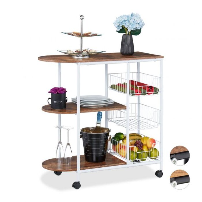 Relaxdays Industrial Serving Trolley