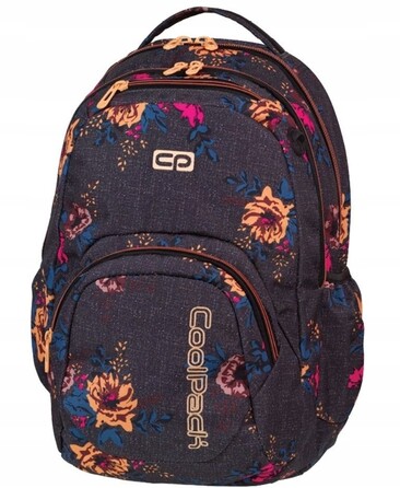 Багатовідсіковий шкільний рюкзак CoolPack, багатоколірний, 26 л, з квітковим принтом