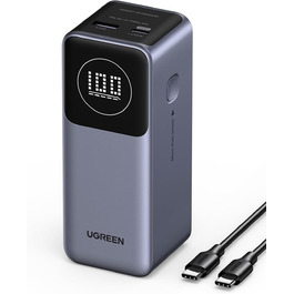 Power Bank UGREEN Nexode 12000mAh 100W з 2 портами, цифровим дисплеєм, USB-C PD 3.0, сумісний з iPhone, Galaxy, iPad та іншими пристроями