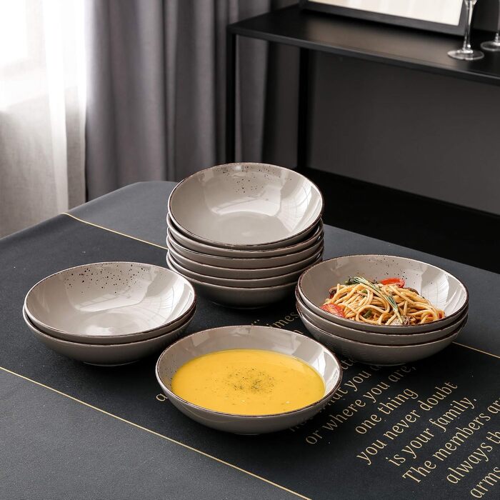 Набір посуду Vancasso NAVIA, 16 предметів, кераміка, для 4 осіб, оранжевий (12 предметів, Navia-2)