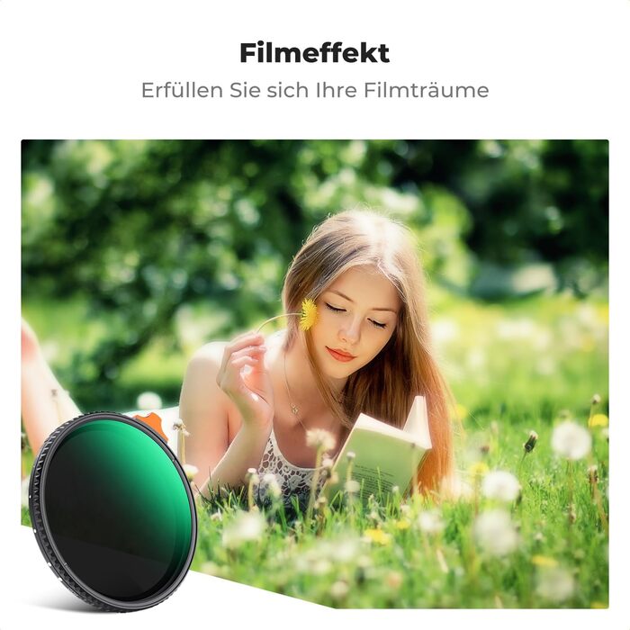 Фільтр K&F Concept Black Mist 1/4 + ND2-ND32 55mm змінний нейтральний фільтр (Nano-Xcel)