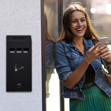 Relaxdays Black Wall-Mounted Cup Holder