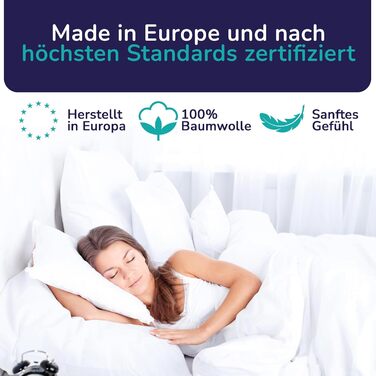 ZenPur 2-Pack Mattress Protector 180x200 cm | Made in EU | Oeko-Tex Standard 100 | Cotton | Waterproof & Durable | Protection and Comfort in One