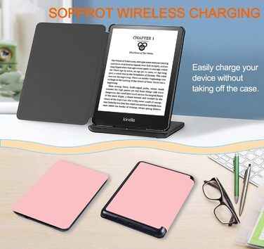 Чохол TOKILO для Kindle 6' E-Reader (11-го покоління 2024/2022), м'яке PU-шкіряне покриття з автоматичним увімкненням/вимиканням, не сумісний з iPad/Kobo/Tolino/Pocketbook/Sony E-Book Reader, темно-синій (AA-08)